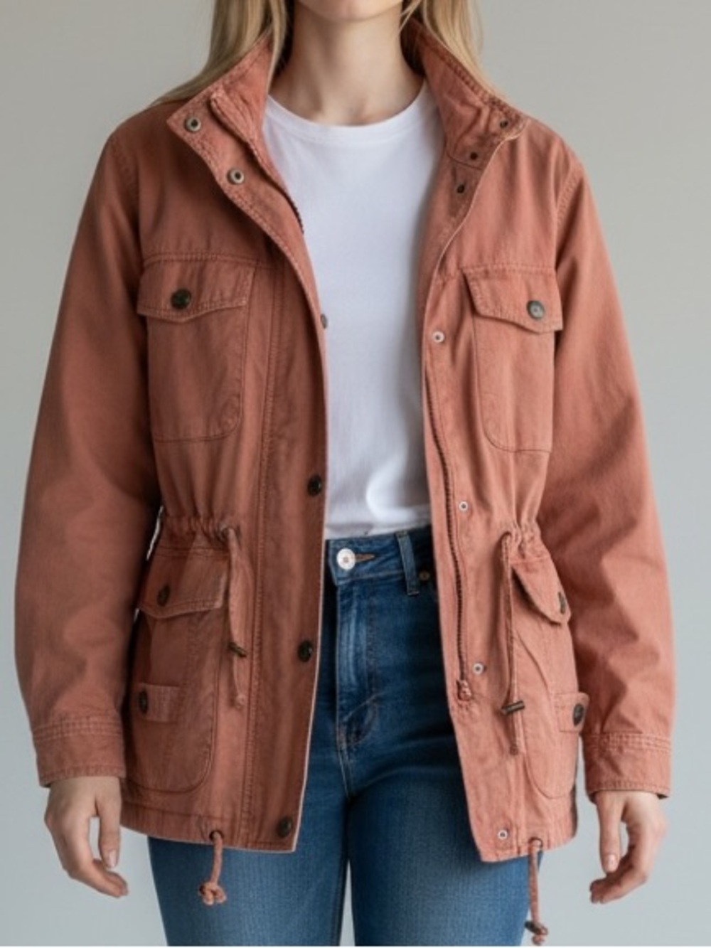 Mulberry Street Utility Jacket in Dusty Rose Sz S